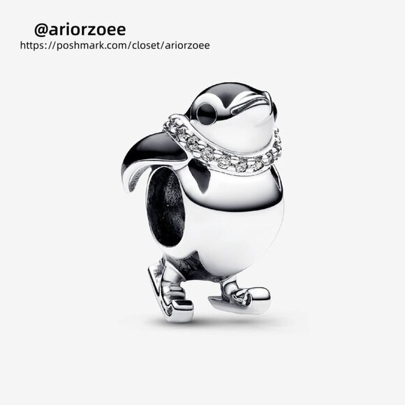 Pandora Skiing Penguin Charm|Pendant - Picture 1 of 2
